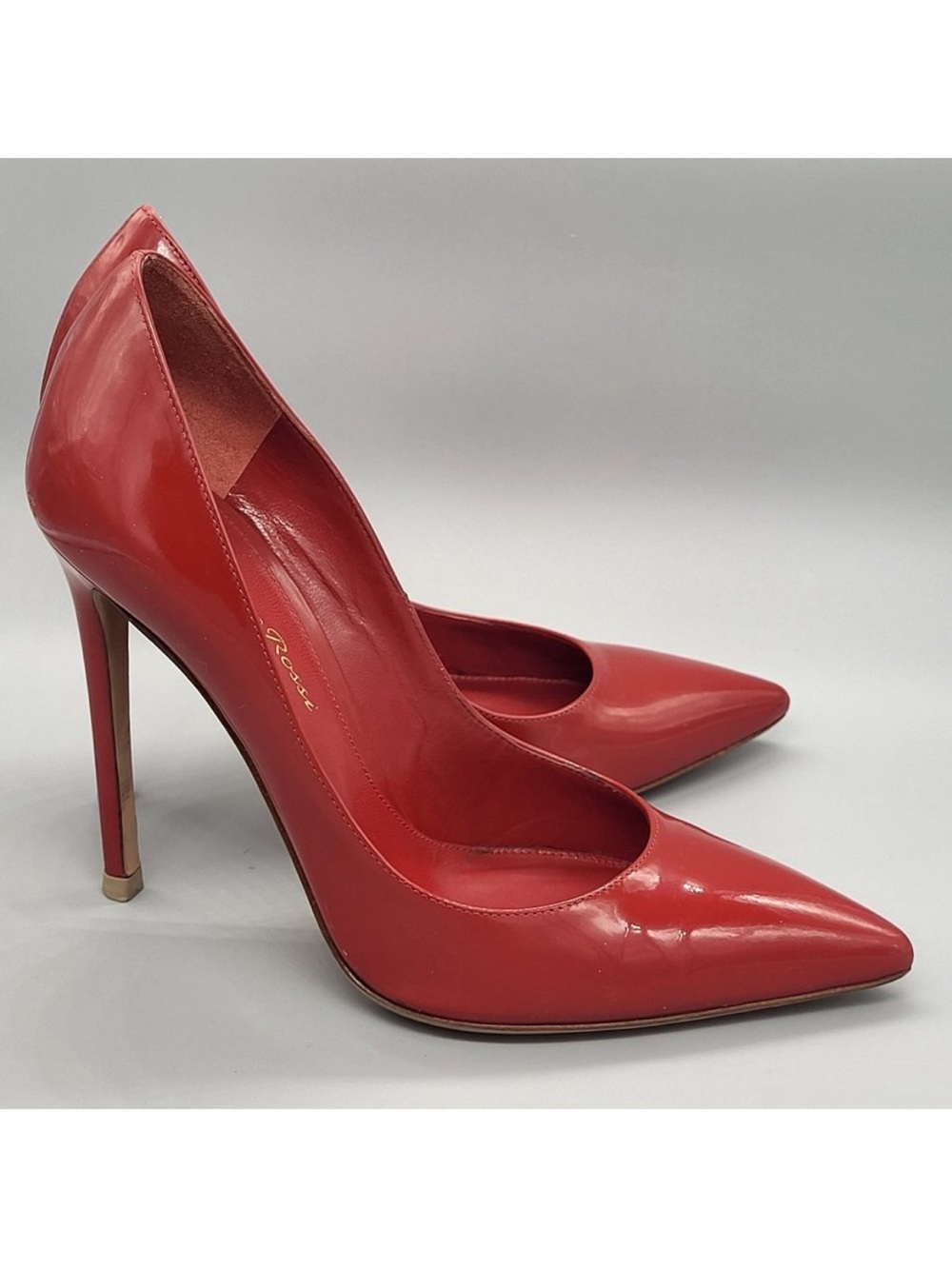 Red Patent Pointed-Toe Stiletto Pumps